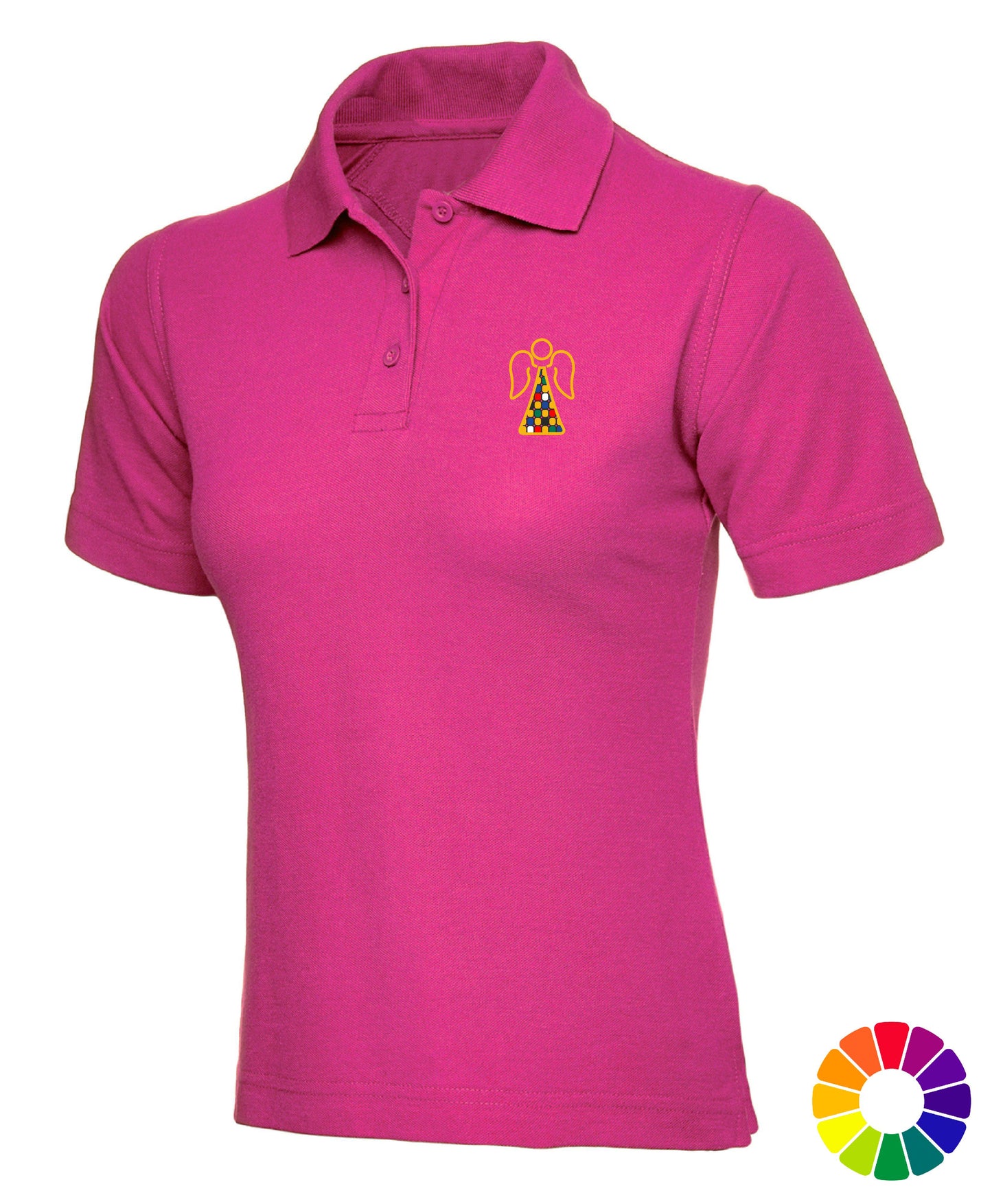 Angel Embroidered Ladies Fit Polo Shirt [XS to 4XL]