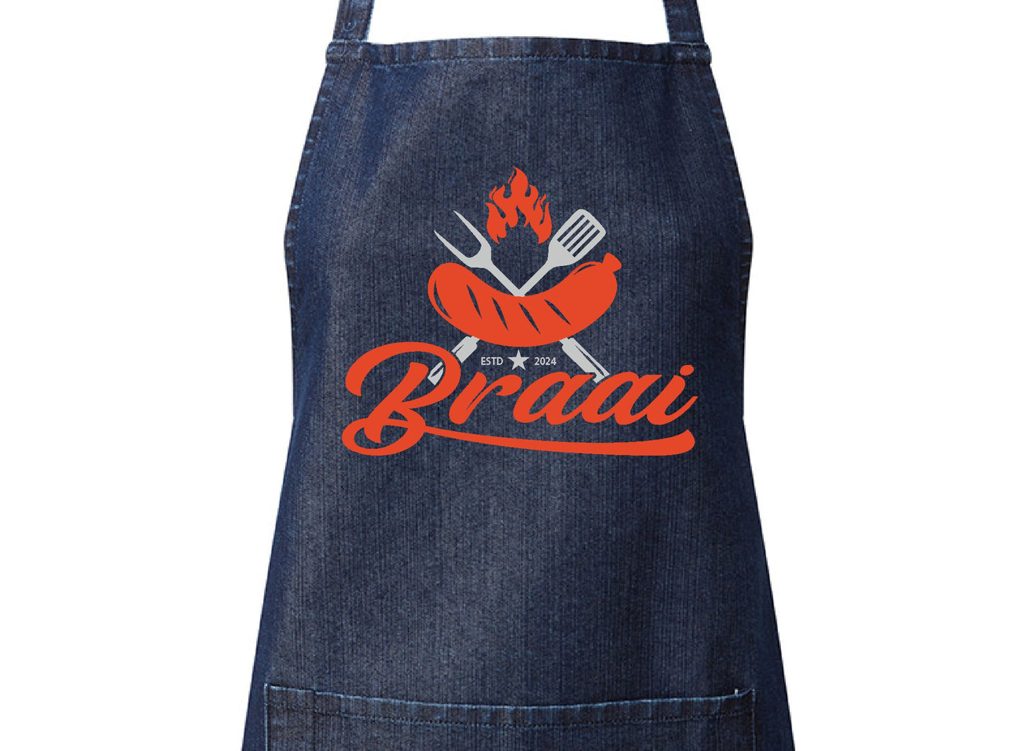 Denim Braai Party Pocket Apron