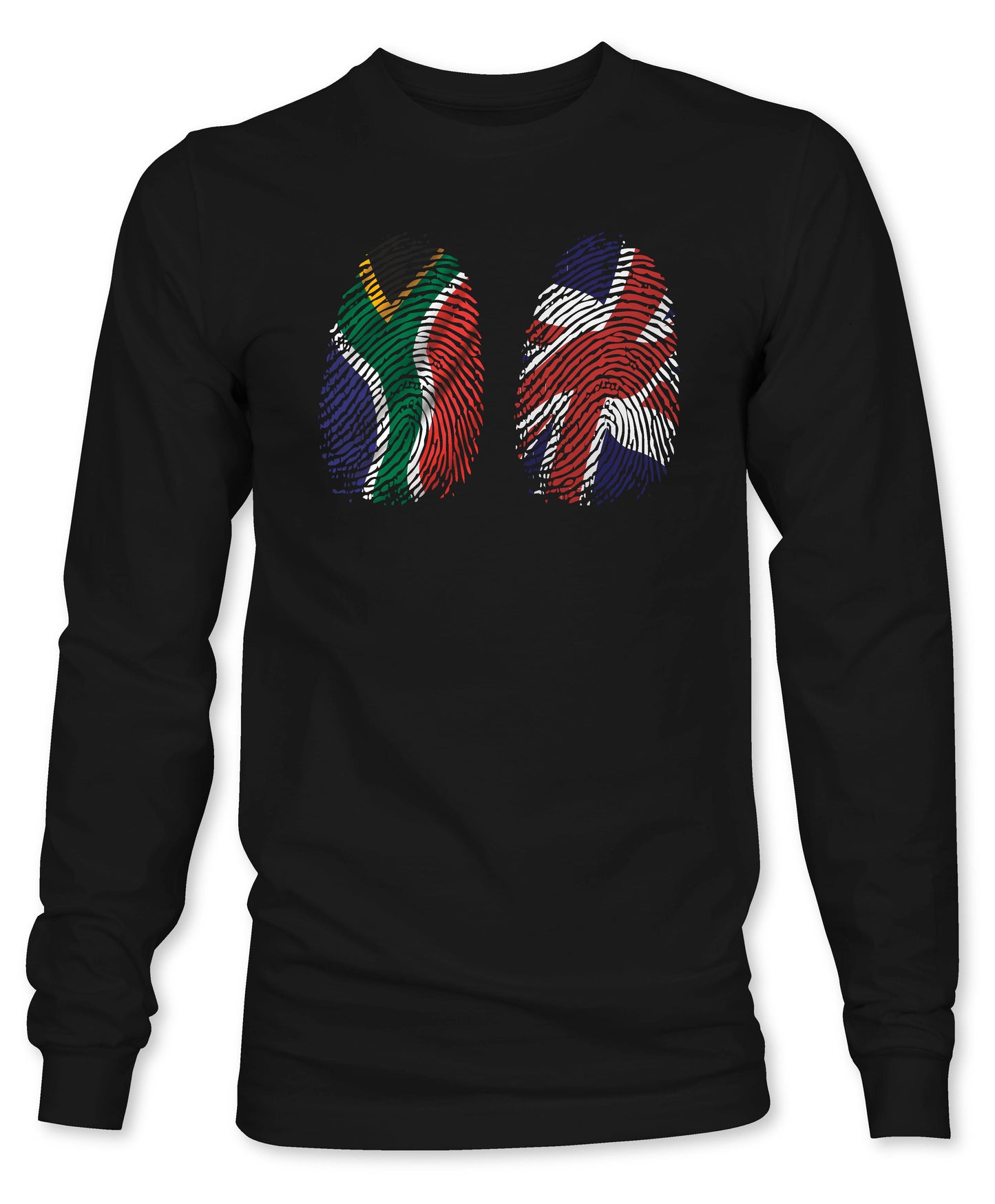 Unisex SA/UK Dual Fingerprints Long Sleeve T-Shirt