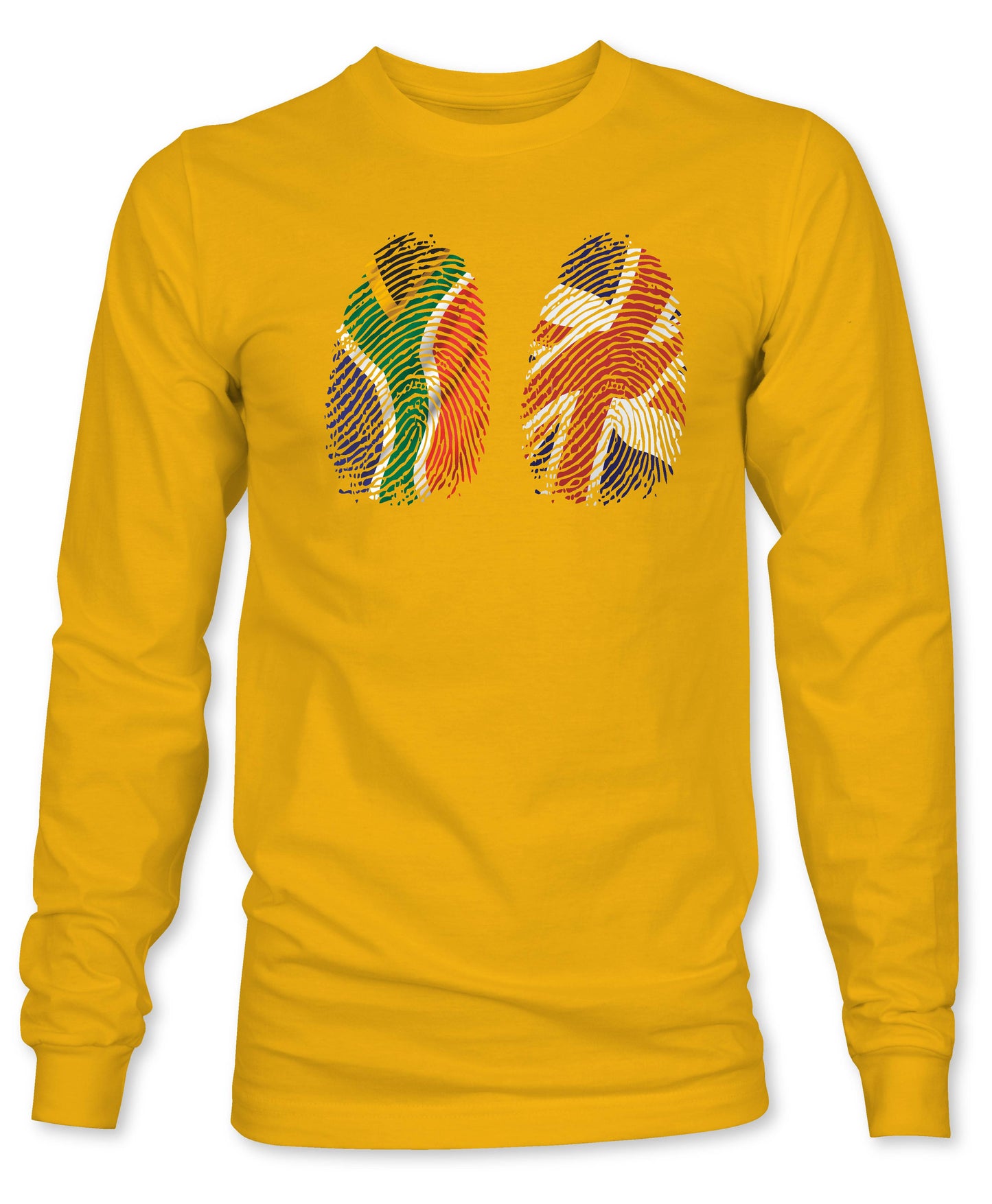 Unisex SA/UK Dual Fingerprints Long Sleeve T-Shirt