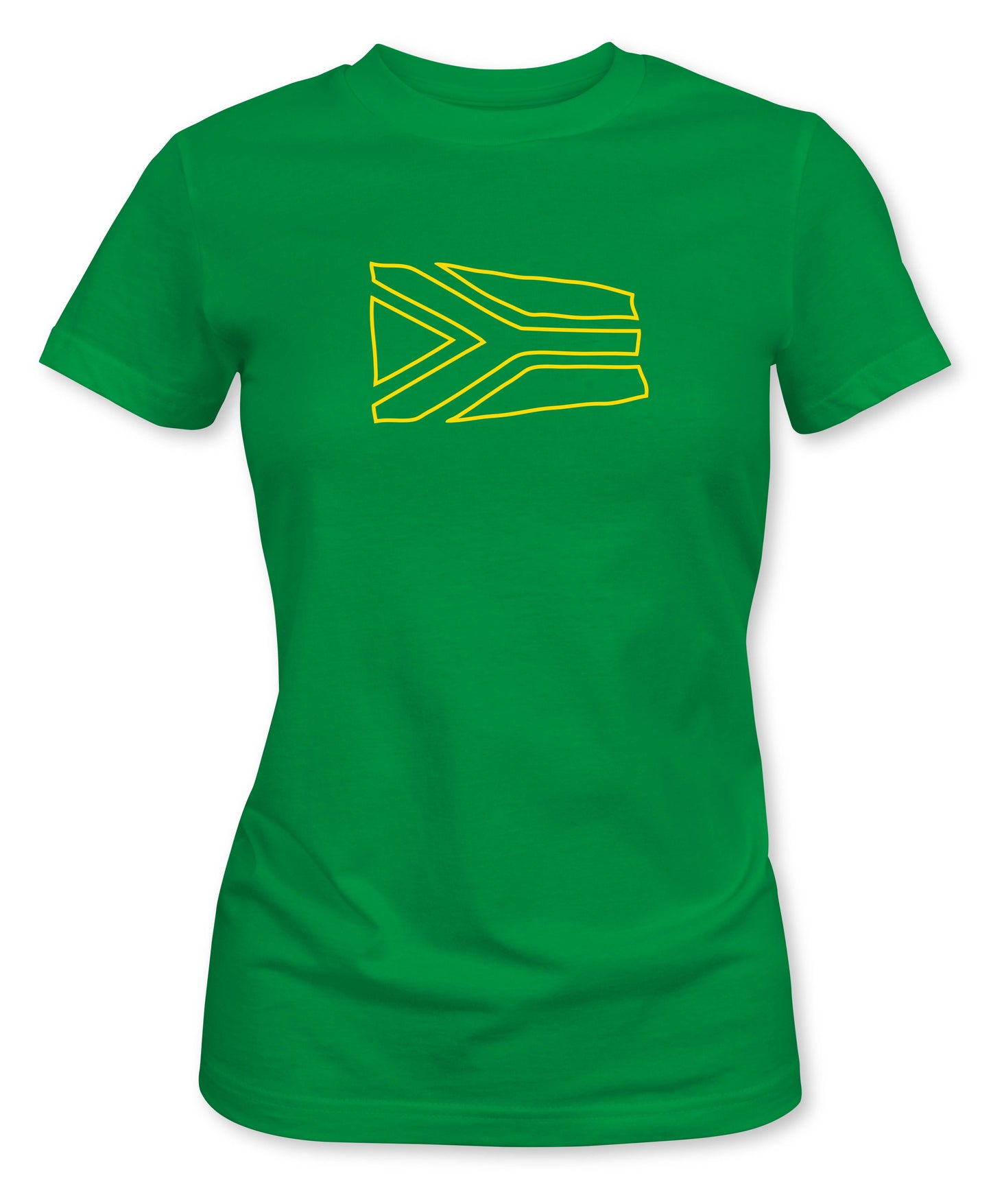 Ladies Fit Arty South African Flag T-Shirt