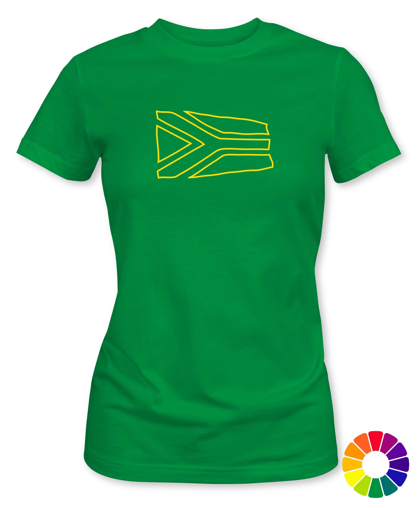 Ladies Fit Arty South African Flag T-Shirt