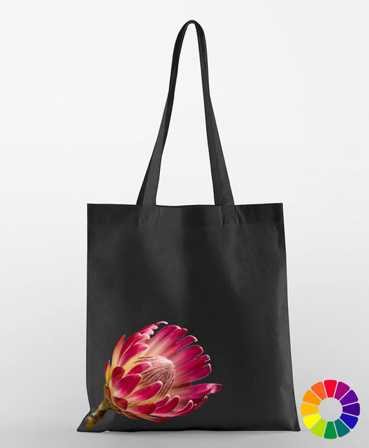 Long Handle Protea Printed Tote Bag