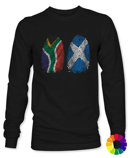 Unisex SA/SCOTLAND Dual Fingerprints Long Sleeve T-Shirt