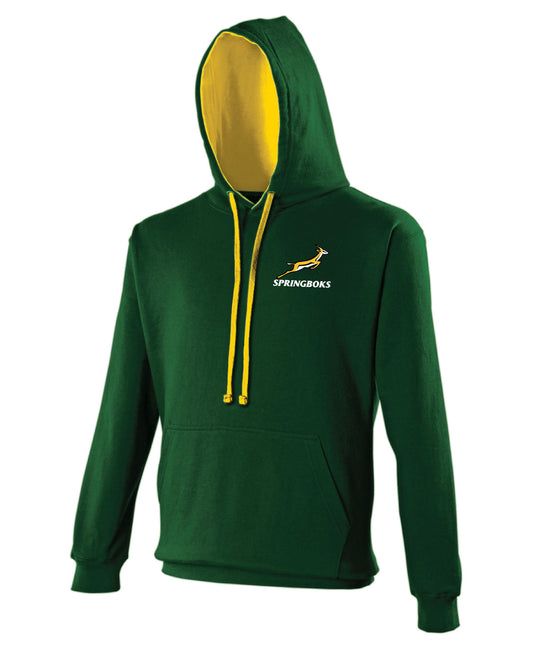 Springboks Mens Premium Contrast Printed Hoodie