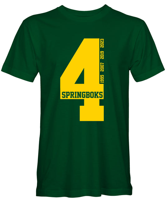 Mens Springboks 4 x Winners T-Shirt