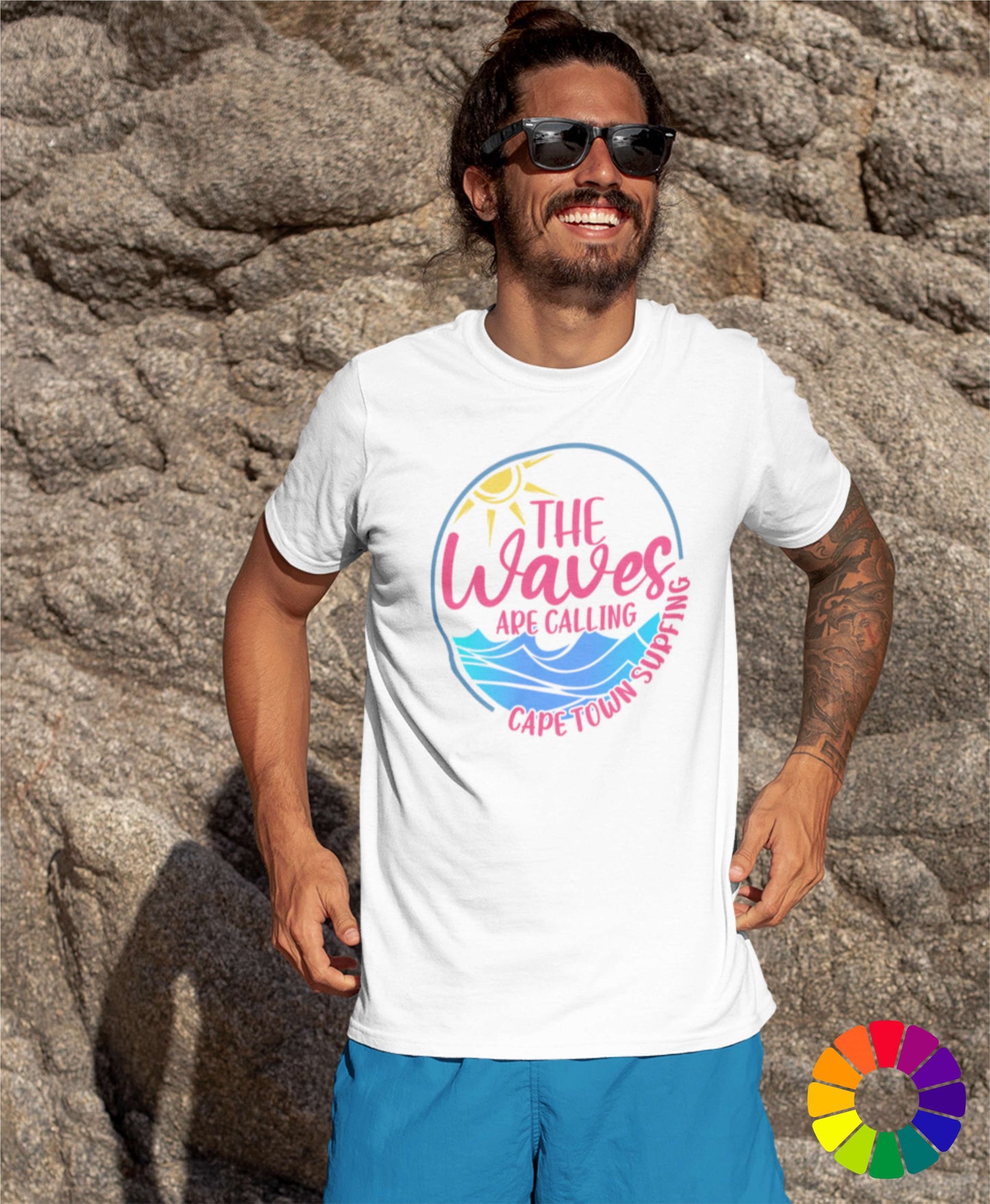 Mens Waves Calling Surfing T-Shirt